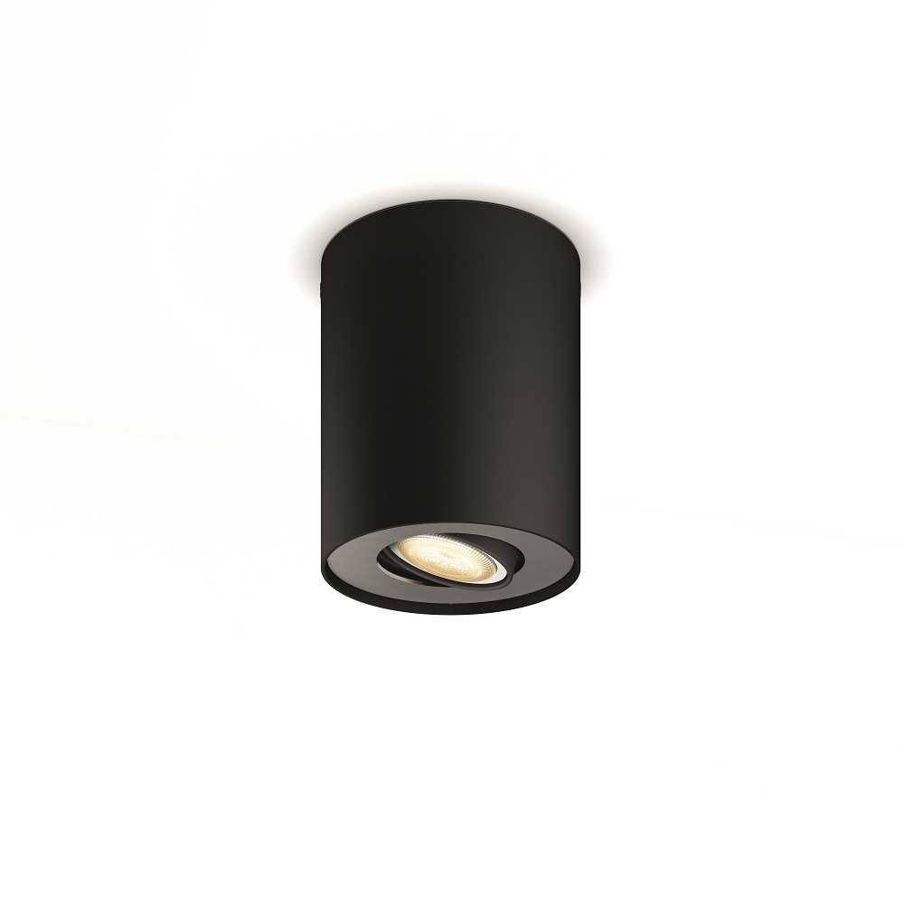 Philips Hue Philips Hue White Amb. Pillar Spot 1 Flg. Schwarz 350lm Inkl. Dimmschalter, 8719514338449