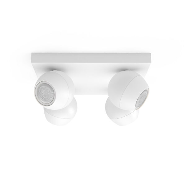 Philips Hue White Amb. Buckram Spot 4 flg. weiß 4x350lm inkl. Dimmschalter 8719514339149 / 8719514339149 - .