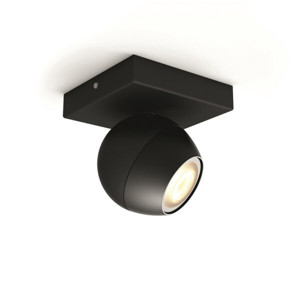 Philips Hue White Amb. Buckram Spot 1 flg. schwarz 350lm inkl. Dimmschalter 8719514339248 / 8719514339248 - .