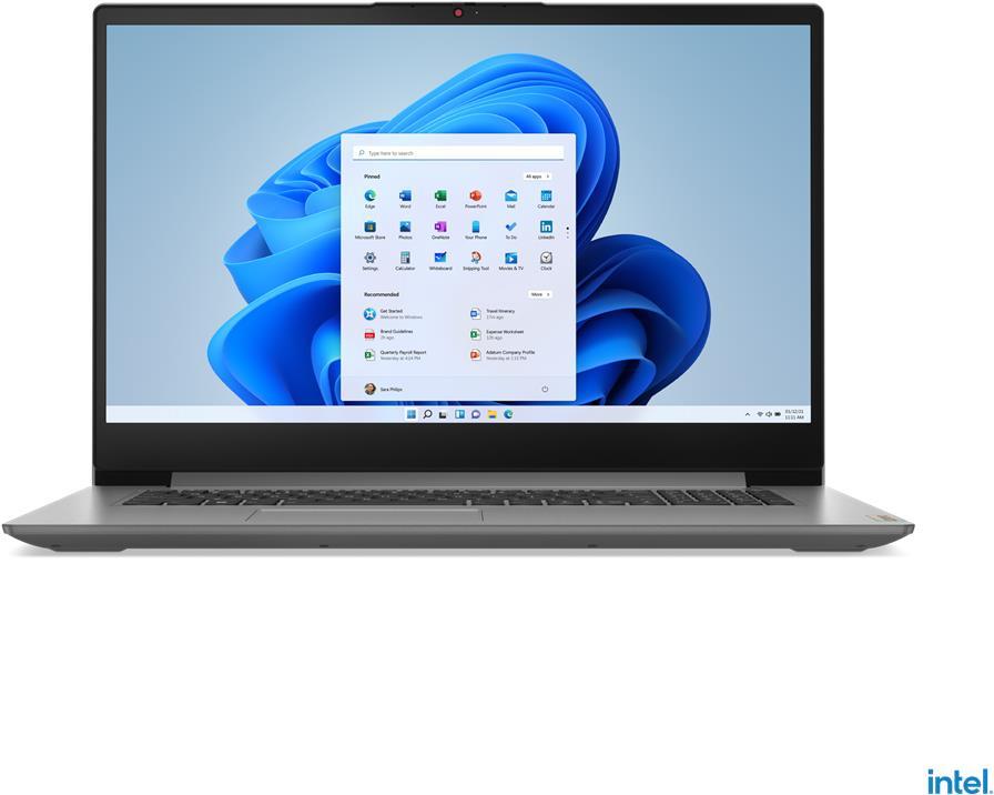 Lenovo IdeaPad 3 17IAU7 82RL – Intel Core i7 1255U / 1.7 GHz – Win 11 Home – Iris Xe Graphics – 16 GB RAM – 512 GB SSD NVMe – 43.9 cm (17.3) IPS 1920 x 1080 (Full HD) – Wi-Fi 6 – Arctic Grey – kbd: Deutsch – mit 3 Monate Lenovo Premium Care