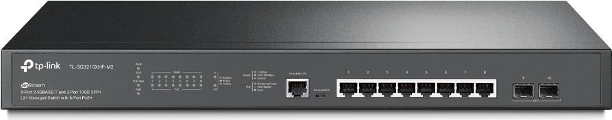 TP-Link JetStream TL-SG3210XHP-M2 – V1 – Switch – managed – 8 x 10/100/1000 + 2 x SFP+ – an Rack montierbar – PoE+ (240 W)