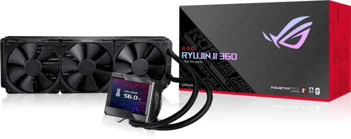 ASUS ROG Ryujin II 360 – Prozessor-Flüssigkeitskühlsystem – (für: LGA1156, LGA1366, LGA1155, LGA2011, LGA1150, LGA2011-3, LGA1151, AM4, LGA2066, TR4, LGA1200, LGA1152) – Aluminium mit Kupferbasis – 120 mm – Schwarz