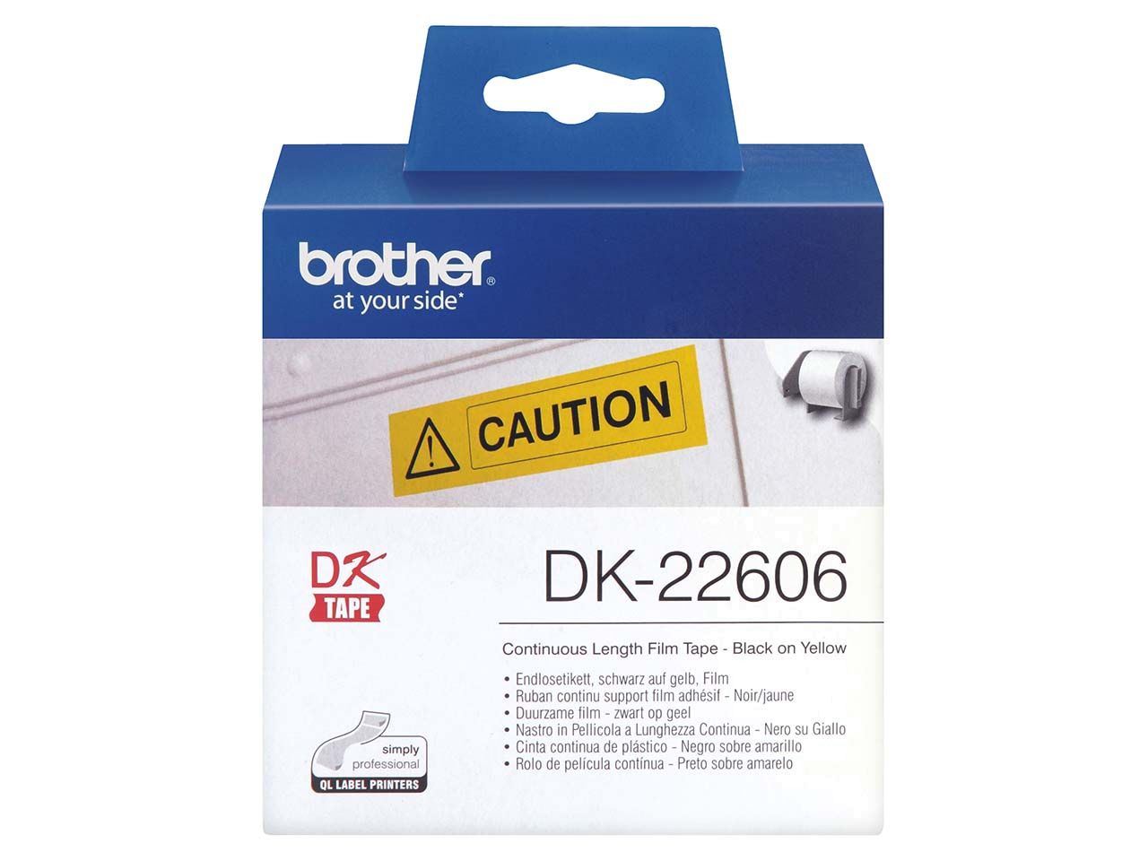 Brother Endlosetiketten „DK-22606“ gelb 62 mm x 15,24 m