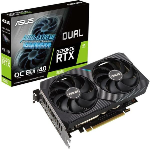 Kurzinfo: ASUS Dual GeForce RTX 3060 - OC Edition - Grafikkarten - GF RTX 3060 - 8 GB GDDR6 - PCIe 4.0 - HDMI