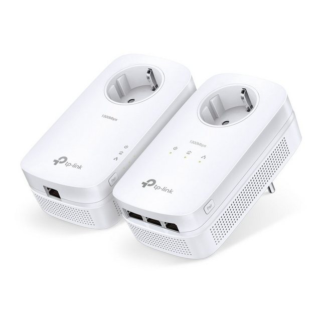 TP-Link AV1300 – Powerline Kit mit Steckdose – weiß Netzwerk-Adapter