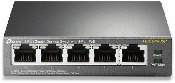 Der TL-SG1005P von TP-LINK umfasst fünf 10/100/1000-Mbit/s-Ports