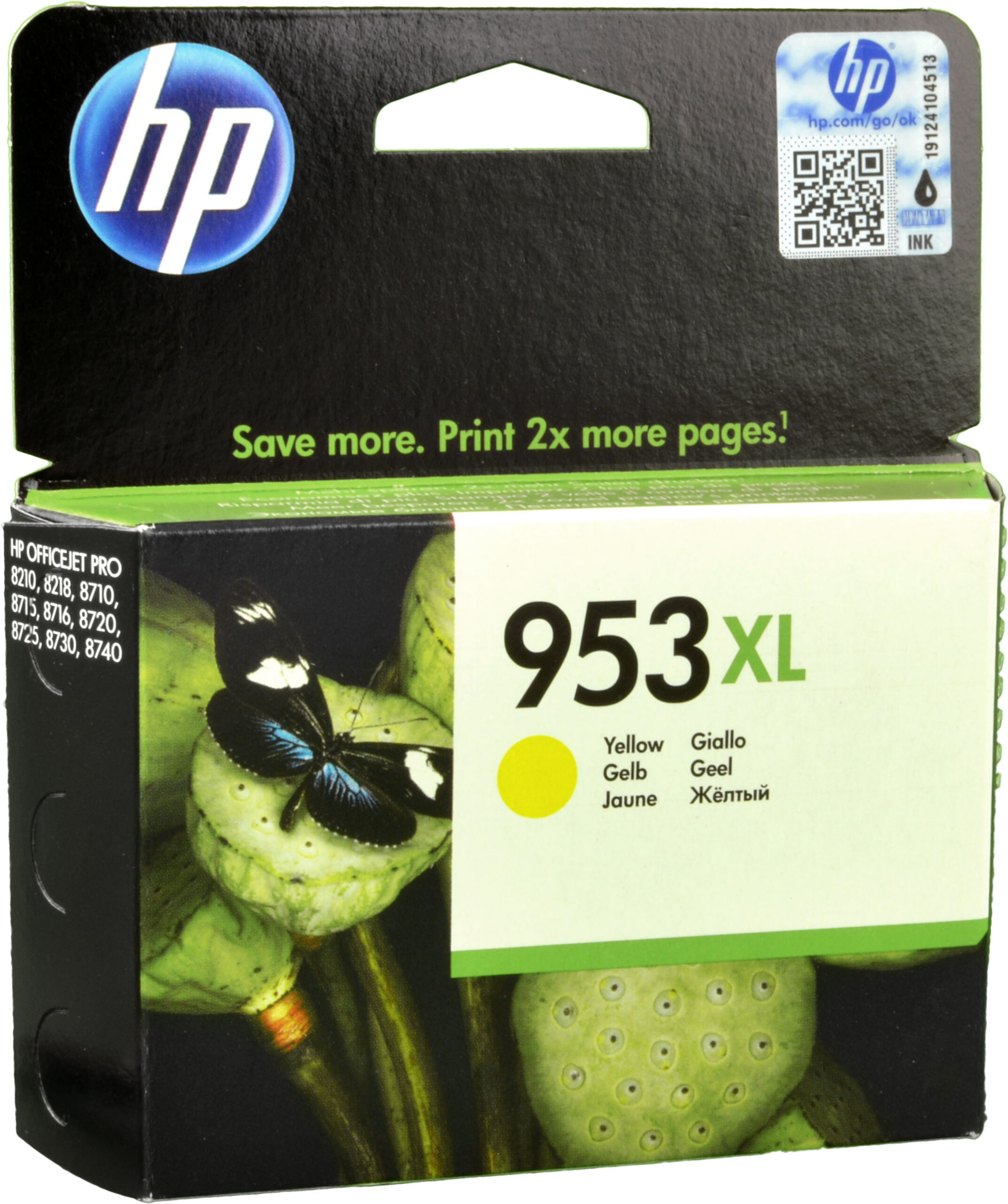 HP Tinte F6U18AE  953XL  yellow