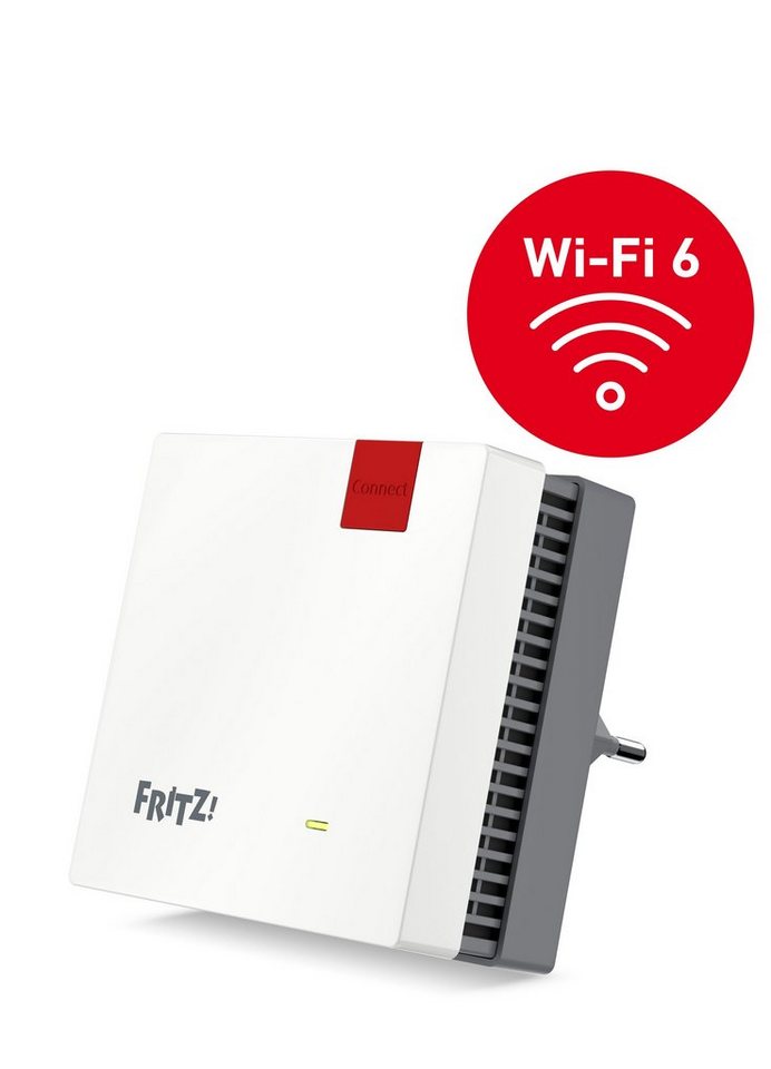 AVM FRITZ!Repeater 1200 AX WLAN-Repeater, Ultraschnelles Wi-Fi 6 im gesamten Heimnetz, Perfekt im WLAN Mesh, Maximale Sicherheit und Komfort, Nachtschaltung für WLAN und ECO-Modus