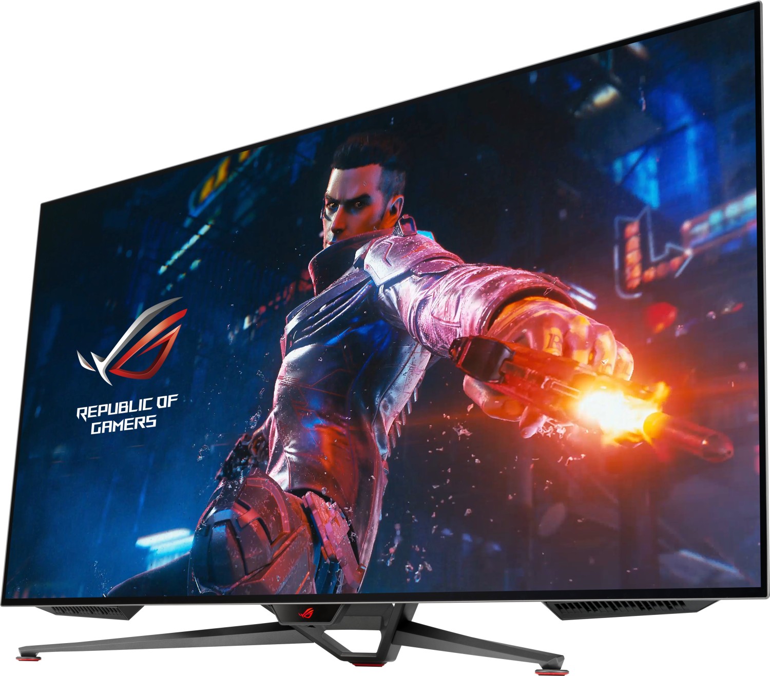 ASUS ROG Swift OLED PG42UQ 41.5  Gaming-Monitor – (4K, OLED, 138Hz (übertaktet), 0,1 ms (GTG), G-SYNC kompatibel, entspiegelte Mikrotextur-Beschichtung, maßgeschneiderter Kühlkörper, gleichmäßige Helligkeit, 98% DCI-P3, echte 10-Bit, HDMI 2.1, DisplayPort 1.4) [Energieklasse G] (90LM0850-B01170)