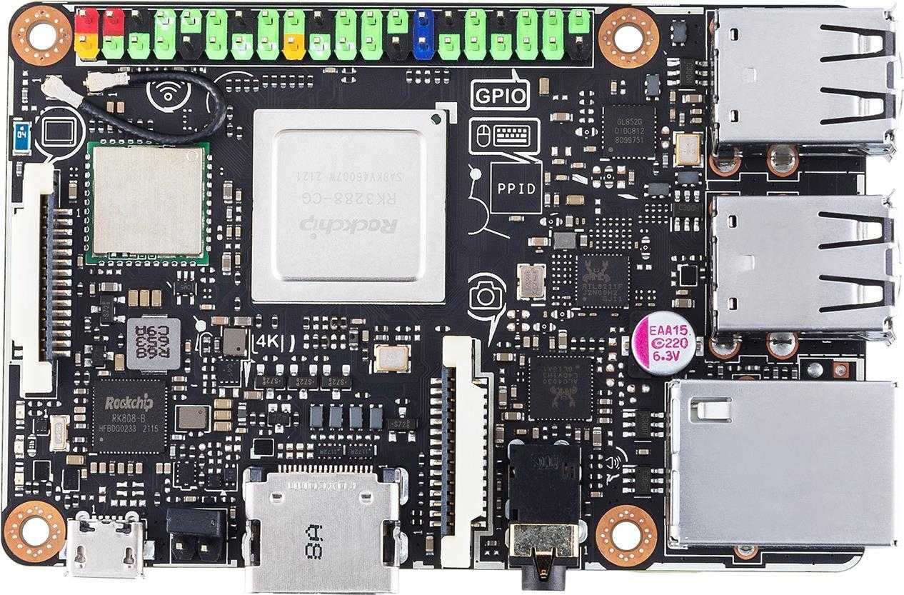 ASUS Tinker Board S R2.0 – Einplatinenrechner – Rockchip RK3288-CG.W – RAM 2 GB – Flash 16 GB – 802.11b/g/n, Bluetooth 4.2 EDR