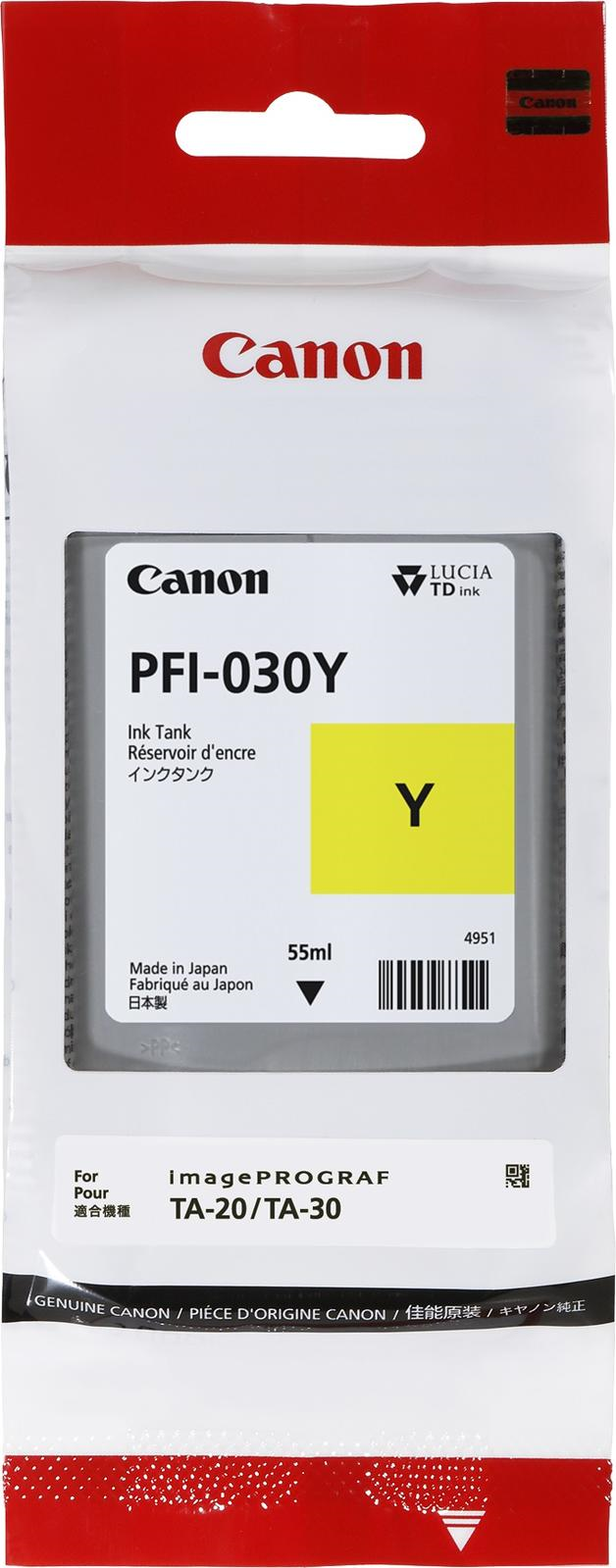 Canon PFI-030Y – 55 ml – Gelb – Original – Tintenbehälter – für imagePROGRAF TA-20, TA-30