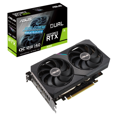 Chipsatz: NVIDIA GeForce RTX 3060 / Speicher; 12288 MB GDDR6 / Chiptakt: 1320 MHz / Boost: 1867 MHz / Stromanschluss: 1x 8-Pin / Leistungsaufnahme: 170 Watt