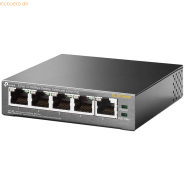 Der TL-SF1005P umfasst fünf 10/100 Mbit/s-Ports