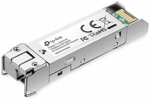 Das TL-SM321B von TP-LINK benutzt den neuesten 1000Base-BX-Standard für das Senden über einen einzigen Strang der Glasfaserleitung mit verschiedenen Wellenlängen für jede Richtung. Sie können die Reichweite des Netzwerks mit Routern