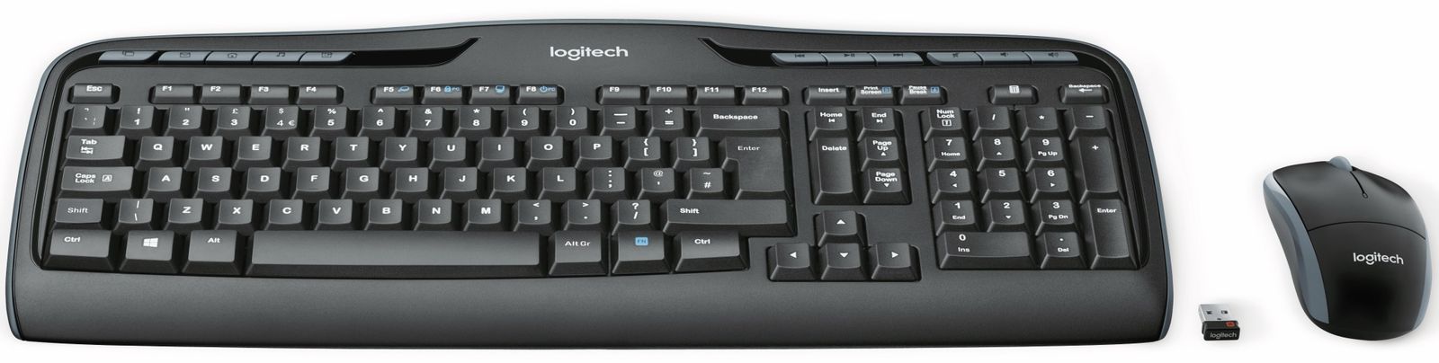 Das Combo-Set MK330 von Logitech bietet dank 11 Sondertasten und 12 programmierbaren F-Tasten eine schnelle sowie einfache Bedienung Ihres PCs. Durch ein ultraflaches Tastenprofil und einem extremleisen Tastenanschlag garaniert dieses Set ein einzigartiges Tipperlebnis. Features: Betrieb über Mignon-Batterien (im Lieferumfang) 11 Sondertasten sowie 12 programmierbare F-Tasten Komfortables und leises Tippen dank flachen Tasten Tastatur-Layout: QWERTZ Auflösung Maus: 1000 dpi Maustasten: 2 Tasten