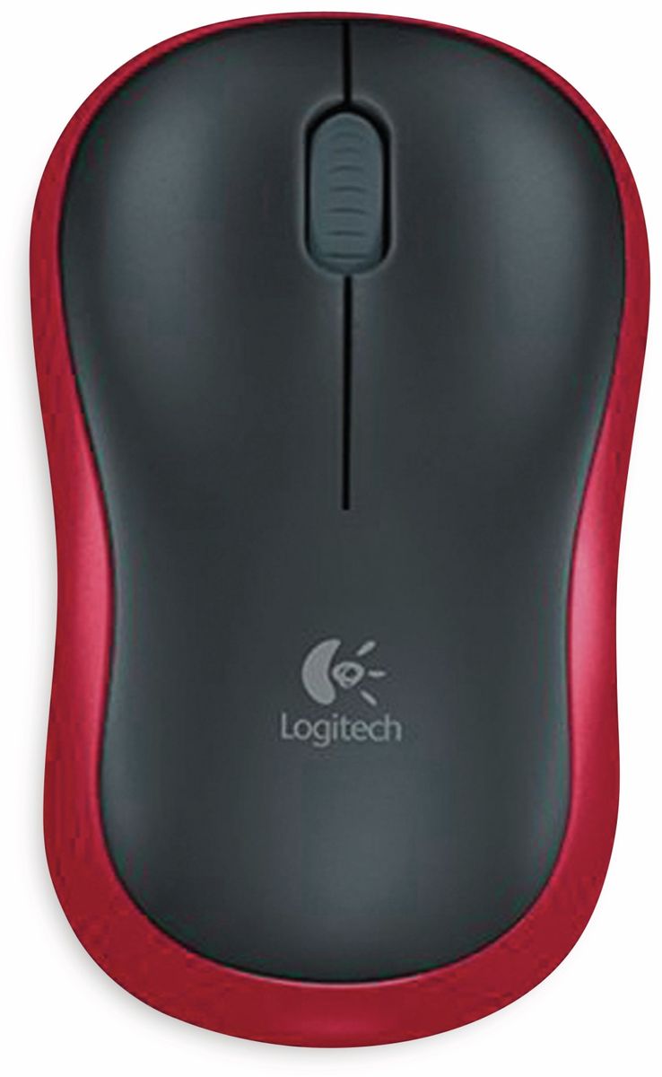 LOGITECH Funkmaus M185, optisch, 1000 dpi, rot