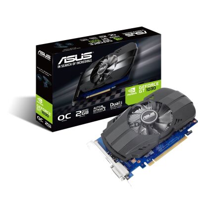 Chipsatz: NVIDIA GeForce GT 1030 / Speicher; 2048 MB GDDR5 SDRAM / Chiptakt: 1278 MHz / Boost: 1531 MHz / Stromanschluss: / Leistungsaufnahme: 30 Watt