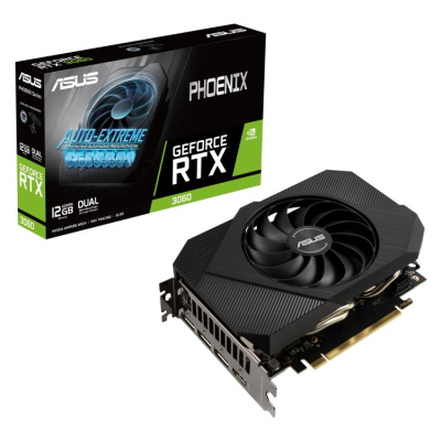 Chipsatz: NVIDIA GeForce RTX 3060 / Speicher; 12288 MB GDDR6 / Chiptakt: 1320 MHz / Boost: 1807 MHz / Stromanschluss: 1x 8-Pin / Leistungsaufnahme: 170 Watt