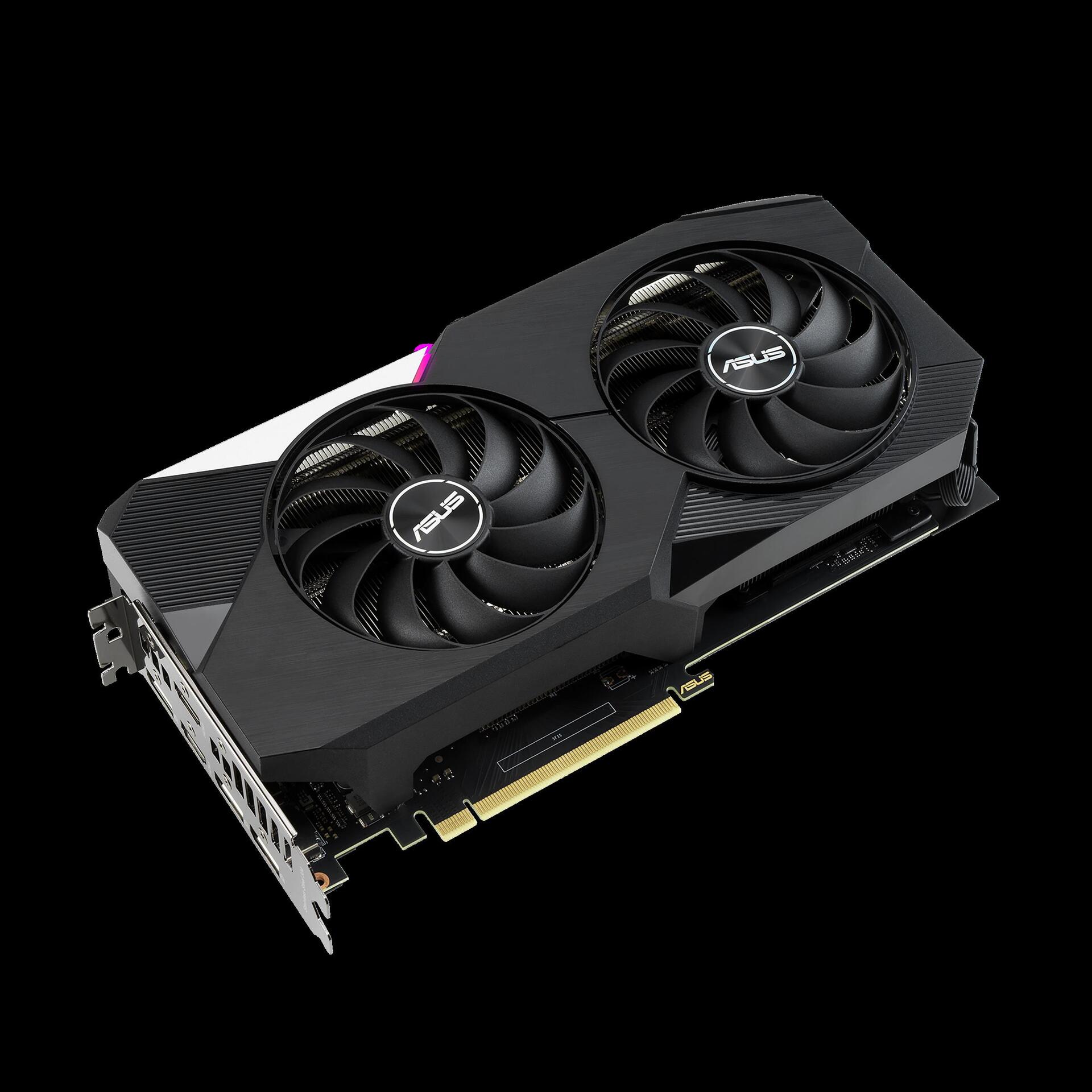 ASUS DUAL-RTX3060TI-O8G-MINI-V2 – Grafikkarten – GF RTX 3060 Ti – 8 GB GDDR6 – PCIe 4.0 – HDMI, 3 x DisplayPort