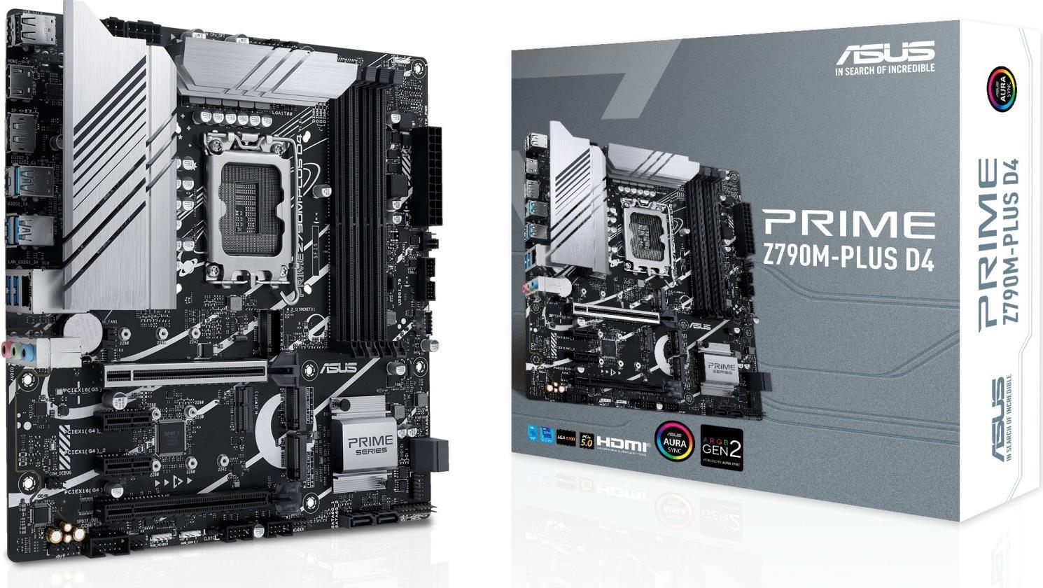 Kurzinfo: ASUS PRIME Z790M-PLUS D4 - Motherboard - micro ATX - LGA1700-Sockel - Z790 Chipsatz - USB 3.2 Gen 1