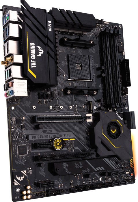 ASUS TUF GAMING X570-PRO (WI-FI) – Motherboard – ATX – Socket AM4 – AMD X570 – USB-C Gen2, USB 3,2 Gen 1, USB 3,2 Gen 2 – 2,5 Gigabit LAN, Wi-Fi, Bluetooth – Onboard-Grafik (CPU erforderlich) – HD Audio (8-Kanal) (90MB15H0-M0EAY0)