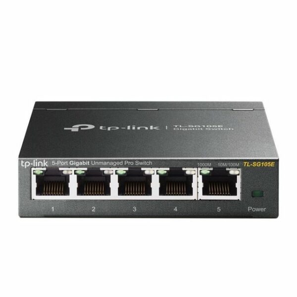 Erhöhte Netzwerk-Geschwindigkeit und gesparte Energie 5-Port Gigabit Desktop Switch | TL-SG105E  5 Gigabit-RJ45-Ports mit Autoabstimmung und Auto-MDI/MDIXPlug-and-Play