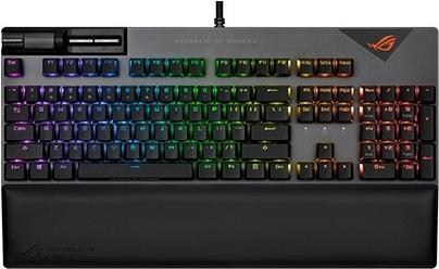 Hauptmerkmale Tastatur Empfohlene Nutzung Gaming Geräteschnittstelle USB Tastatur-Key Switch Mechanischer Switch Tastaturaufbau QWERTY Tastaturlayout Spanisch Eingabegerät Nein Tastatur Formfaktor Volle Größe (100%) Numerisches Keypad Ja Key Switch Technologie ROG NX Red Windows Tasten Ja Kurzbefehle Ja Programmierbare Schnelltasten Ja Multimedia-Tasten Ja Stimmabgabe Rate 8000 Hz Eingebautes memory Ja Design Hintergrundbeleuchtung Ja Produktfarbe Schwarz