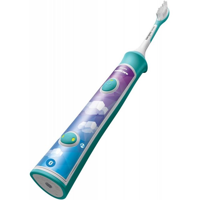 Philips HX6322/04 Sonicare for Kids SchallzahnbürsteDie Bluetooth-fähige Sonicare For Kids HX6311/07 von Philips optimiert die Zahnputzroutine von Kindern. Sie ist bis zu 75% effektiver als herkömmliche Zahnbürsten. Sie funktioniert mit einer lustigen App