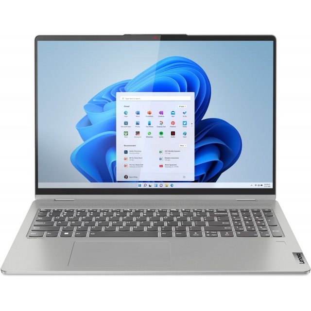 Der Convertible IdeaPad Flex 5 16ALC7 (82RA004NGE) von Lenovo Lenovo präsentiert mit dem IdeaPad Flex 5 16ALC7 (82RA004NGE) einen Convertible. Ob in der Tasche oder unterm Arm – 2