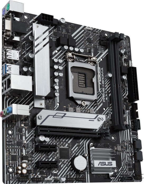 Kurzinfo: ASUS PRIME H510M-A - Motherboard - micro ATX - LGA1200-Sockel - H510 - USB 3.2 Gen 1 - Gigabit LAN - Onboard-Grafik (CPU erforderlich) - HD Audio (8-Kanal) Gruppe Motherboards Hersteller ASUS Hersteller Art. Nr. 90MB17C0-M0EAY0 Modell PRIME H510M-A EAN/UPC 4711081128465 Produktbeschreibung: ASUS PRIME H510M-A - Motherboard - micro ATX - LGA1200-Sockel - H510 Produkttyp Motherboard - micro ATX Chipsatz Intel H510 Prozessorsockel 1 x LGA1200-Sockel Kompatible Prozessoren (unterstützt Intel Core i5 / i7 / i9 der 11. und 10. Generation