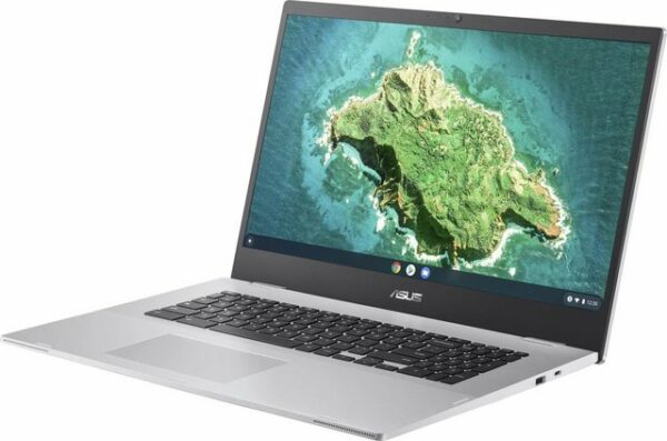 Mit dem ASUS Chromebook CX1 (CX1700) kannst Du unterwegs ganz einfach Deine Produktivität steigern und Dein Entertainment-Programm genießen – wann und wo immer Du magst. Das ultimative 17″-Leichtgewicht wird von einem bis zu Intel® Quad-Core Pentium® Prozessor angetrieben und bietet Dir die unbeschwerte Freiheit von bis zu 17 Stunden Akkulaufzeit1. Dank der dünnen Blenden erhältst Du einen großen Workspace in einem kompakten Chassis für ein einfaches Multitasking und immersives Entertainment. Das ASUS Chromebook CX1 bietet Dir darüber hinaus das Beste von Google