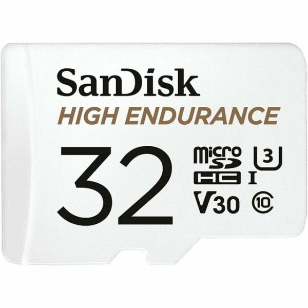 Die High Endurance 32 GB microSDHC Karte von SanDisk bietet rasante Geschwindigkeiten