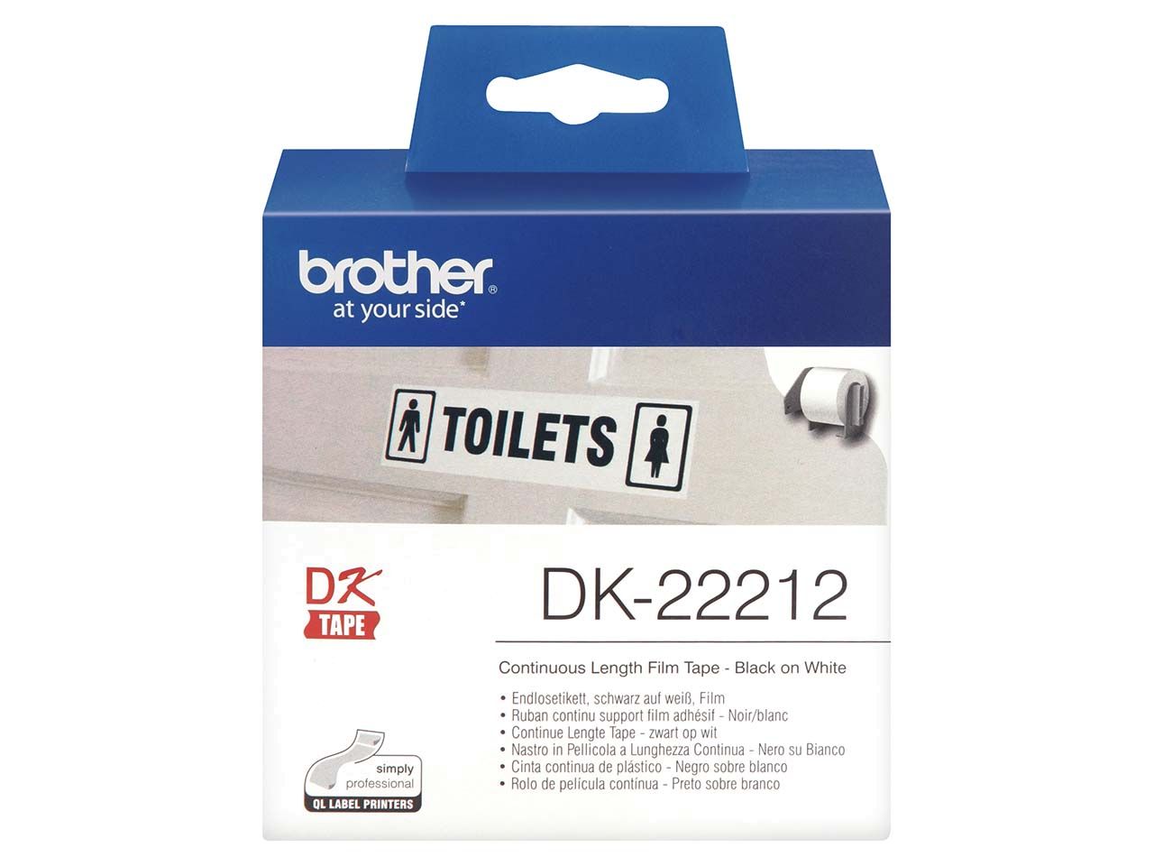 Brother Endlosetiketten „DK-22212“ weiß 62 mm x 15,24 m