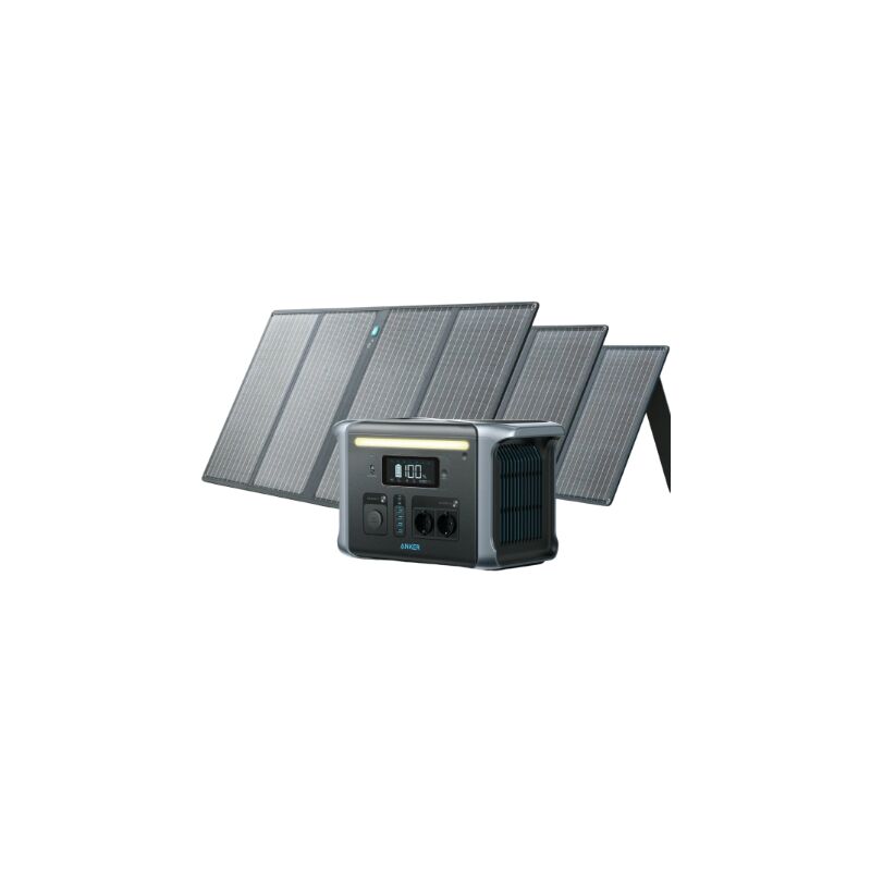 757 Solar-Generator (PowerHouse 1229Wh mit 3 Solarpanelen von je 100W) – Anker