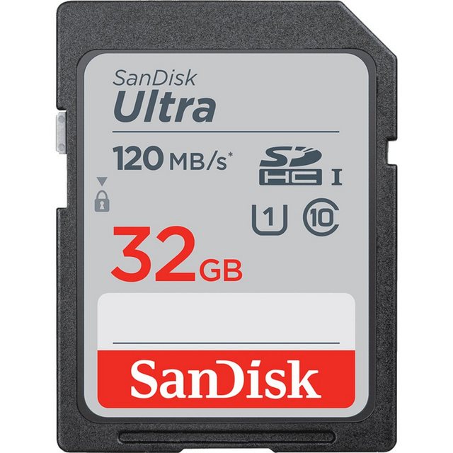 Sandisk Ultra 32 GB SDHC, UHS-I U1, Class 10 Speicherkarte (32 GB GB)