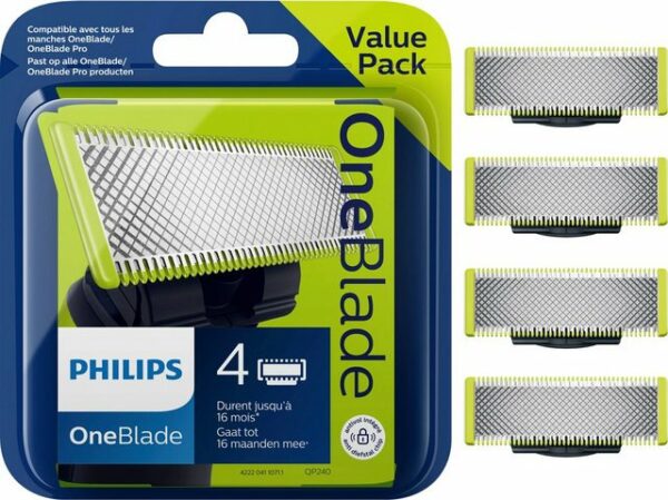 Die Philips OneBlade Ersatzklinge QP240/50 passt auf alle OneBlade Handstücke und ermöglicht das Trimmen