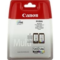 Canon PG-545 / CL-546 Multipack – Druckerpatrone – 1 x Schwarz, Farbe (Cyan, Magenta, Gelb) – 180 Seiten – Blister mit Diebstahlsicherung – für PIXMA MG2250, MG2450, MG2550 (8287B006)