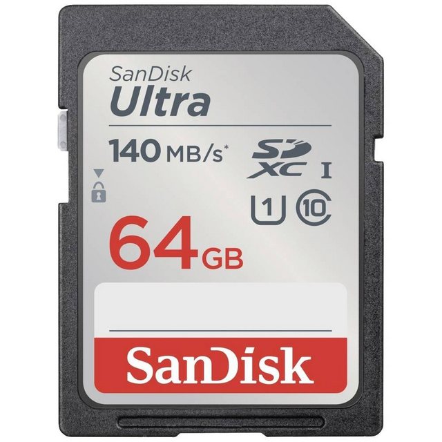 Sandisk SDHC UL. 64GB 140MB/S UHS-I Speicherkarte (Wasserdicht, stoßsicher)