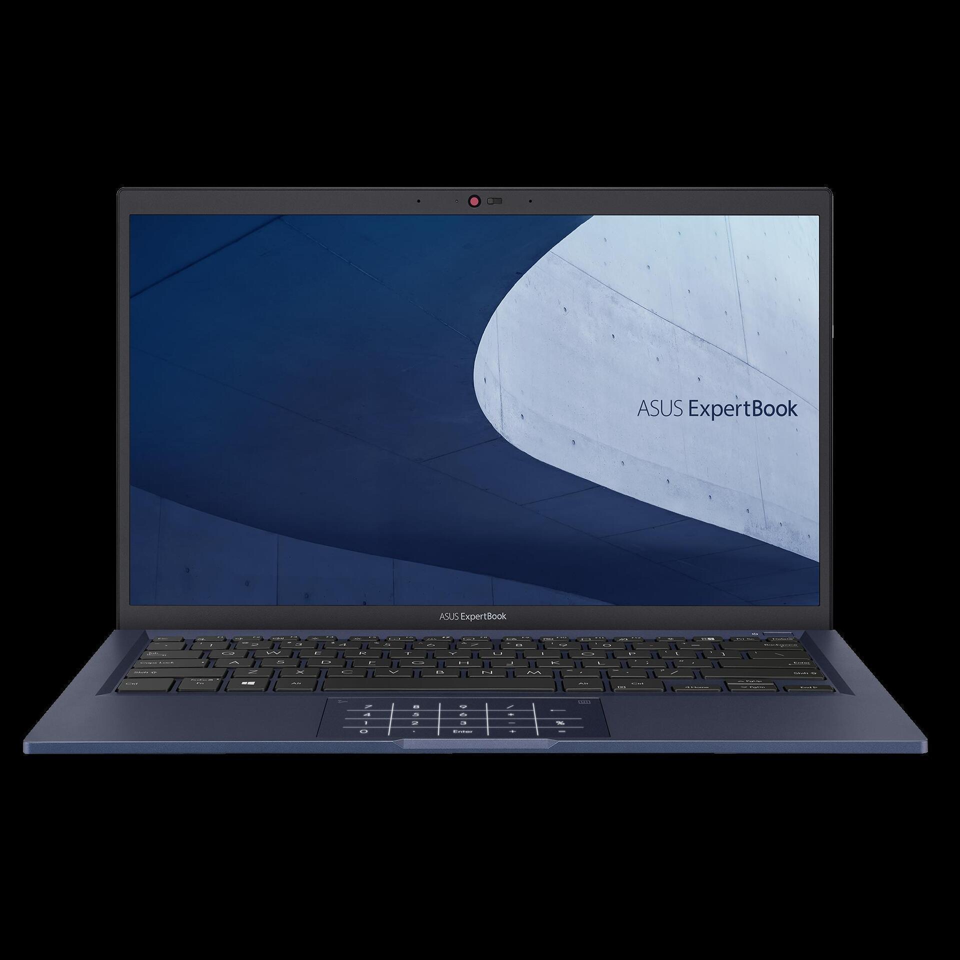 Kurzinfo: ASUS ExpertBook B1 B1400CEAE-EK1404R - 180°-Scharnierdesign - Intel Core i5 1135G7 / 2.4 GHz - Win 10 Pro - Iris Xe Graphics - 8 GB RAM - 256 GB SSD NVMe - 35.6 cm (14) 1920 x 1080 (Full HD) - Wi-Fi 6 - schwarz (unten)