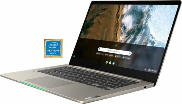 Praktisches Chromebook mit Full HD-Display Von der Marke Lenovo stammt das Chromebook Slim 5 CB Gold 7505. Auf dem handlichen 14 Zoll-Bildschirm lassen sich Fotos