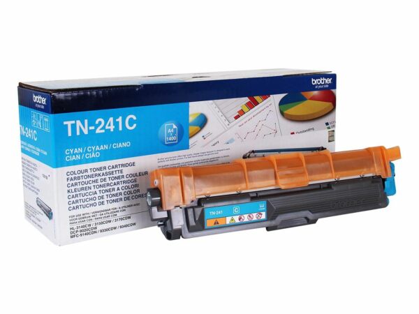 Die originale Brother Tonerkassette TN-241C ist für mehrere Brother Laserdrucker und Multifunktionscenter geeignet. Passend für die Modelle DCP-9020CDW