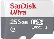 SanDisk Ultra – Flash-Speicherkarte – 256GB – Class 10 – microSDXC UHS-I (SDSQUNR-256G-GN3MN)