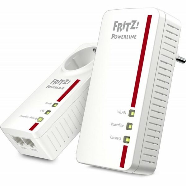 AVM FRITZ!Powerline 1260E WLAN SetDas FRITZ!Powerline 1260E WLAN Set macht aus jeder Steckdose einen schnellen und sicheren Gigabit-Netzwerkanschluss. Mit Gigabit-Powerline von bis zu 1.200 MBit/s und neuester 2x2 MIMO-Technologie werden deutlich robustere Verbindungen