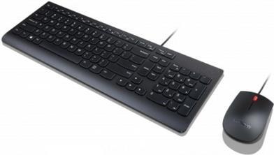 Lenovo Essential Wired Combo – Tastatur-und-Maus-Set – USB – Nordisch – für K14 Gen 1, ThinkCentre M70q Gen 3, M70s Gen 3, M70t Gen 3, ThinkPad E14 Gen 3, P15v Gen 3