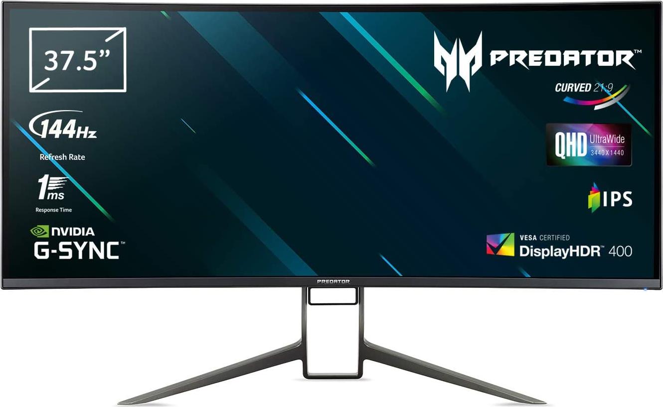 Kurzinfo: Acer Predator X38 Pbmiphzx - LED-Monitor - gebogen - 95.2 cm (37.5) - 3840 x 1600 UWQHD+ @ 175 Hz - IPS - 750 cd/m² - 1000:1 - 0.3 ms - HDMI