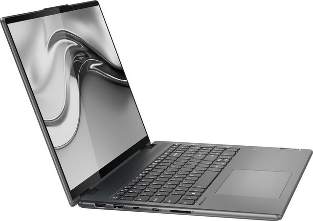 Handliches Notebook mit großem Speicher Das Yoga 7 16IAH7 ist ein Notebook der Marke Lenovo. Als besonderes Extra kann das Gerät durch seinen umklappbaren Bildschirm auch als Tablet genutzt werden. Die SSD-Festplatte bietet ausreichend Platz für Spiele