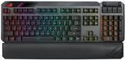 ASUS ROG Claymore II – Tastatur – Hintergrundbeleuchtung – kabellos – USB, 2,4 GHz – Französisch – Tastenschalter: ROG RX RED optisch mechanisch – Schwarz (90MP01W0-BKFA00)