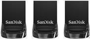 SanDisk Ultra Fit – USB-Flash-Laufwerk – 32 GB – USB 3.1 – Schwarz (Packung mit 3)