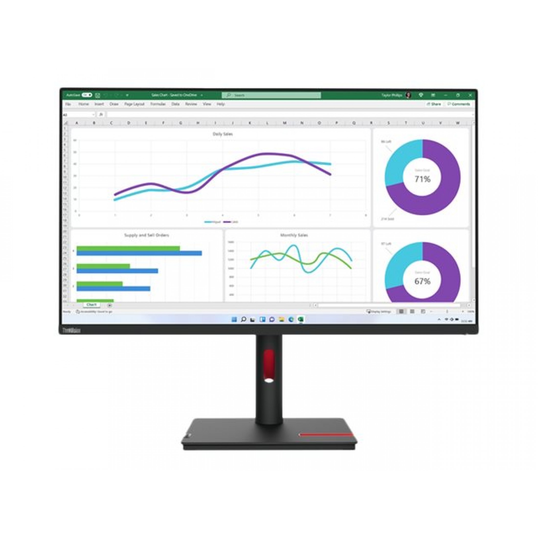 Lenovo ThinkVision T32p-30 80 cm (31.5 ) LED-Monitor 3840 x 2160 Pixel 4K Ultra HD LED Schwarz [Energieklasse F] (63D2GAT1EU)