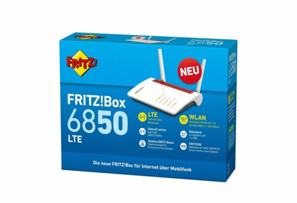 AVM 6850 LTE WLAN-Router, Funkt in zehn LTE (4G)- sowie in drei UMTS (3G)-Bändern – Bild 3